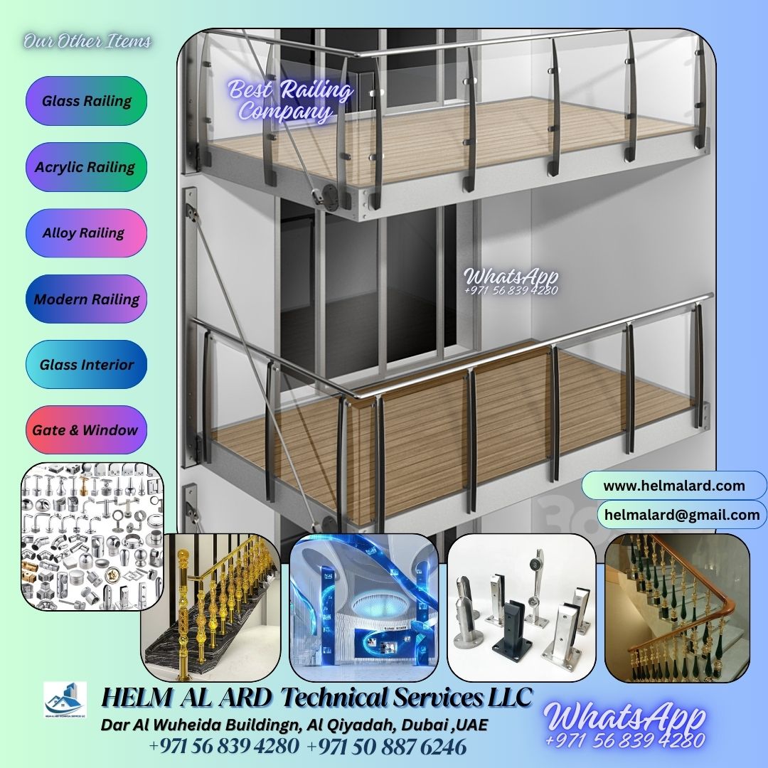 Glass Railing & Glass Balustrade In Dubai, UAE - SR Engineering Firm