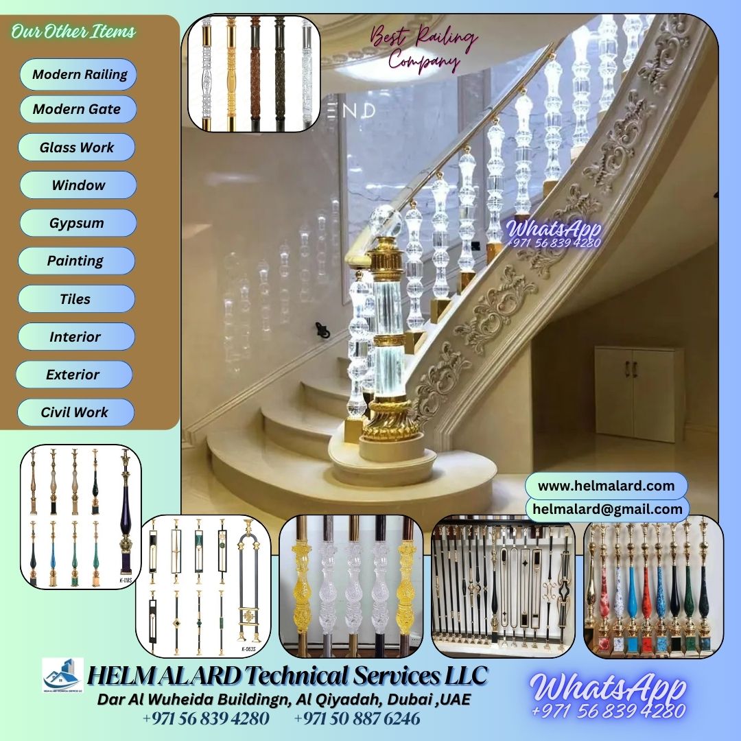 Acrylic Modern Staircase Dubai , qatar, oman, - SR Engineering Firm