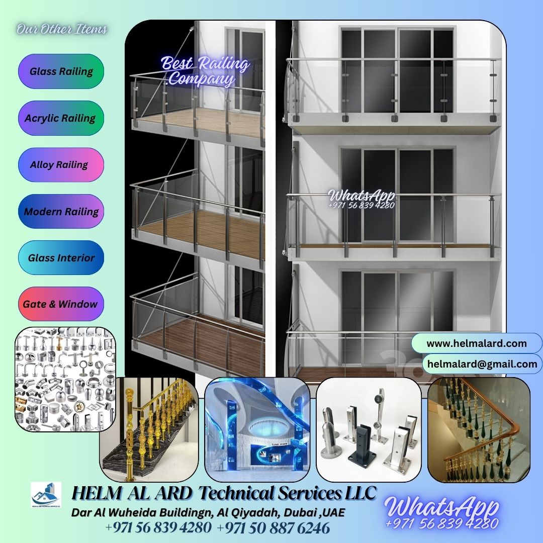 Glass Railing Dubai-Balustrade & Pool Fence dubai - SR Engineering Firm