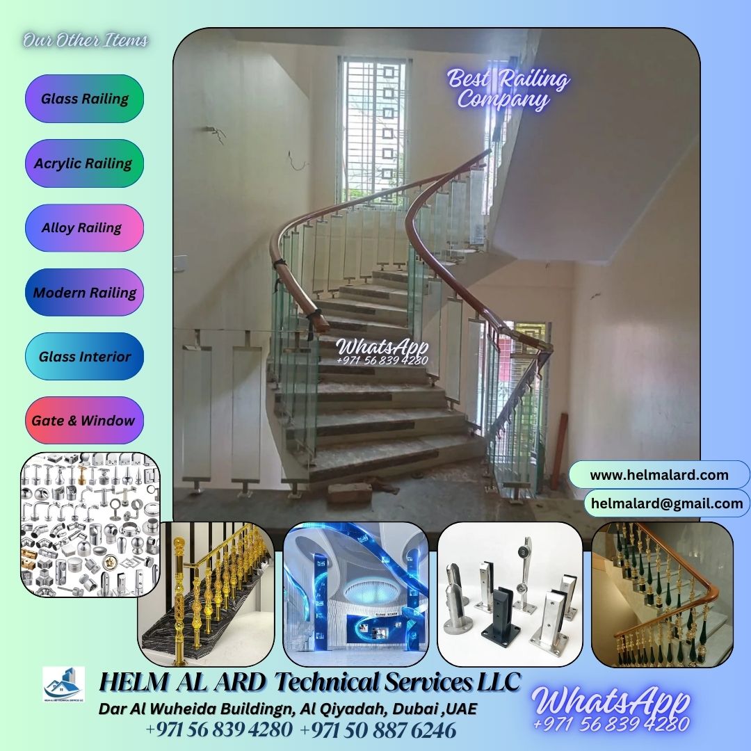Glass Railings & Frameless Balustrades Dubai - SR Engineering Firm