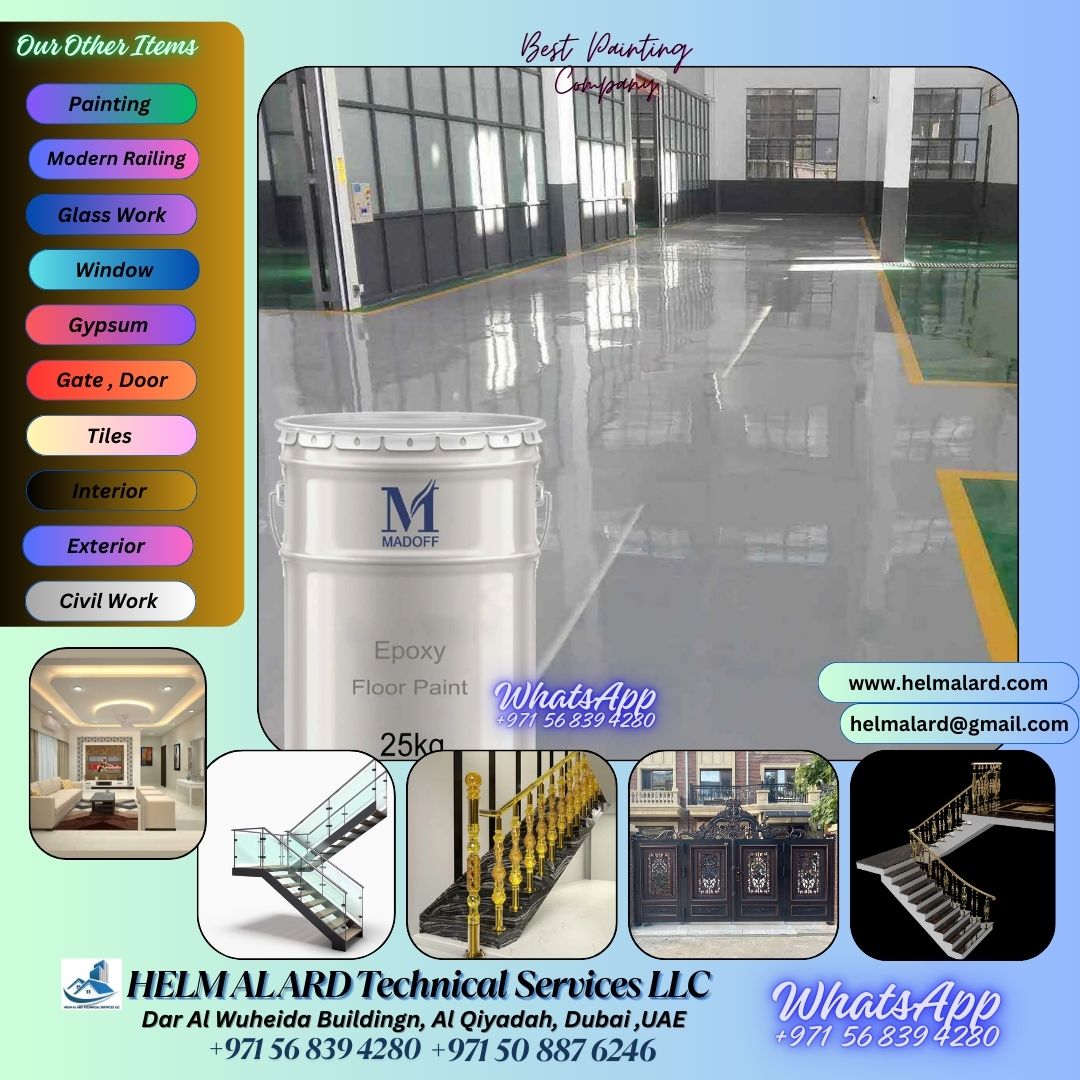 Epoxy Floor Painting work in Ajman,Sharjah,Dubai - SR Engineering Firm