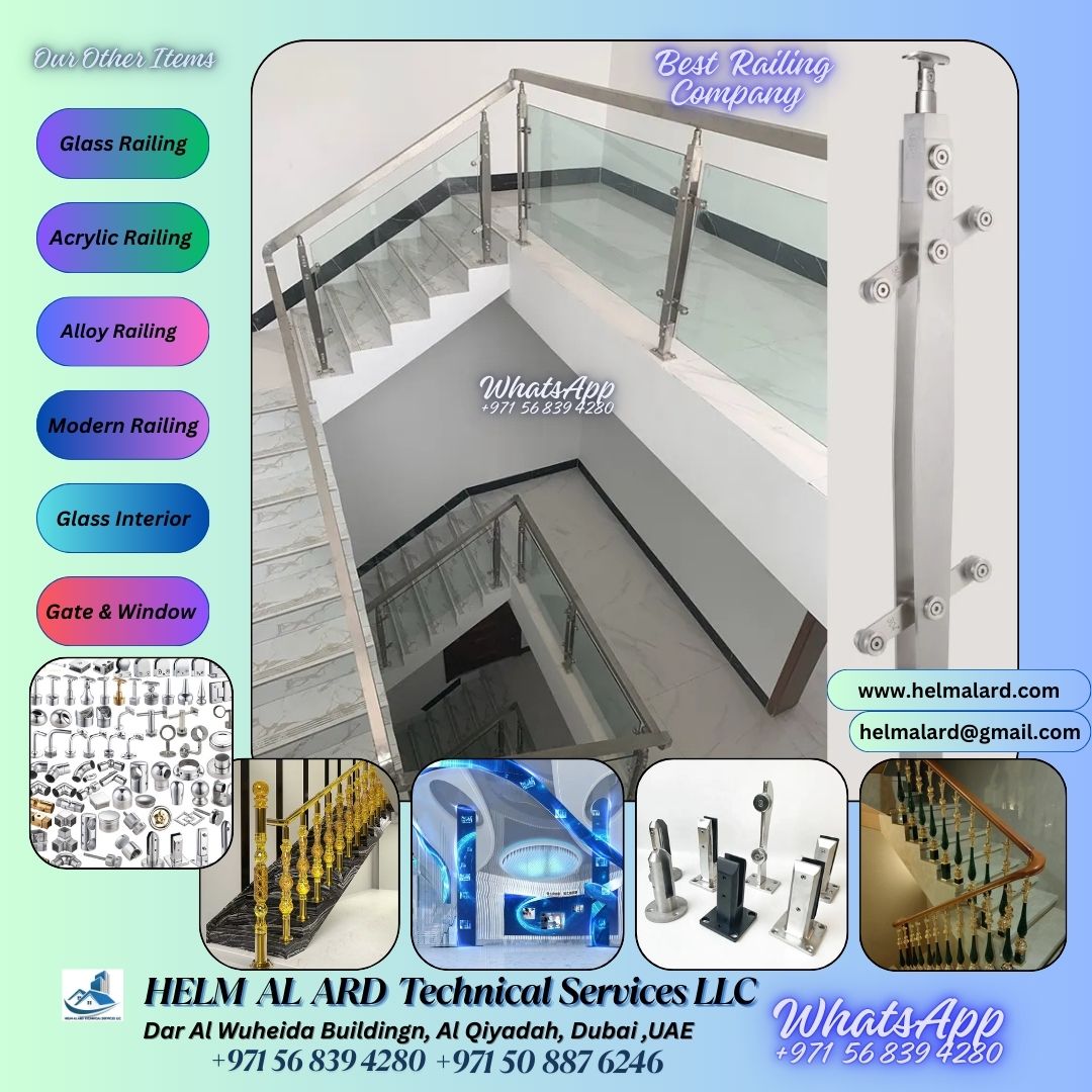 Glass Railing / Handrail Supplier, UAE - SR Engineering Firm