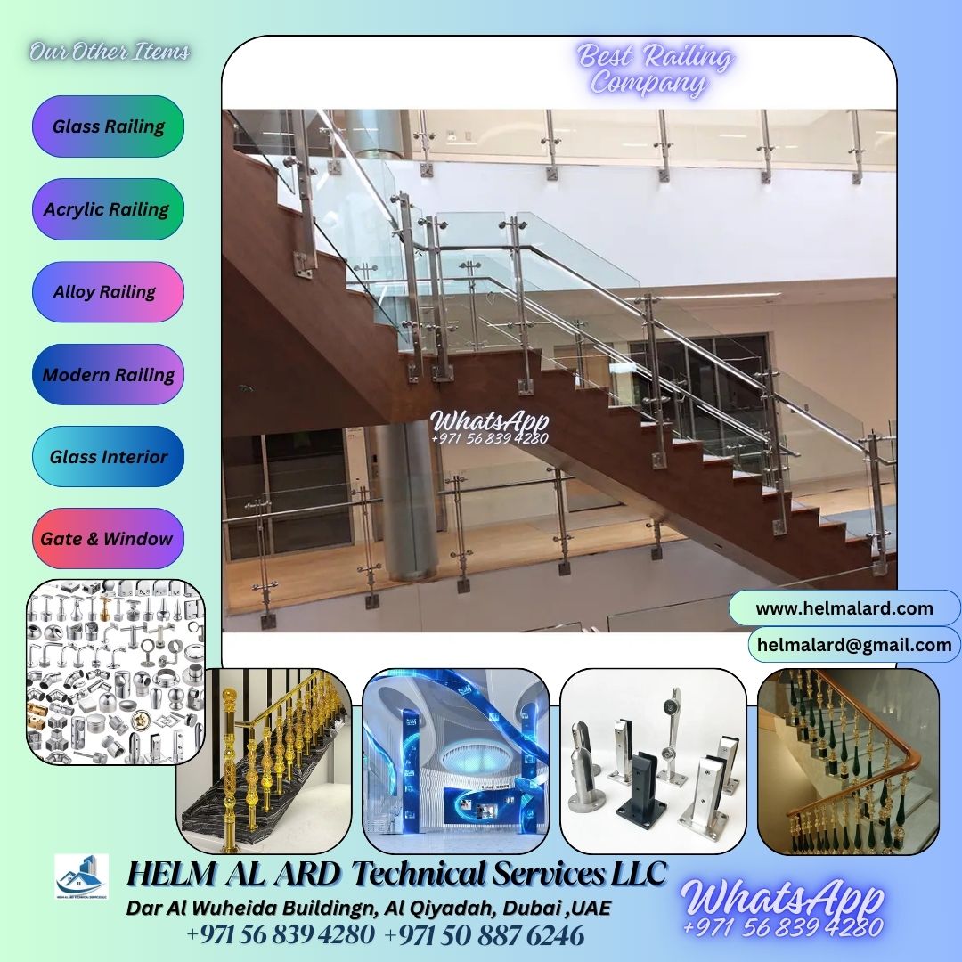 Glass balustrade Ajman,  Dubai - SR Engineering Firm