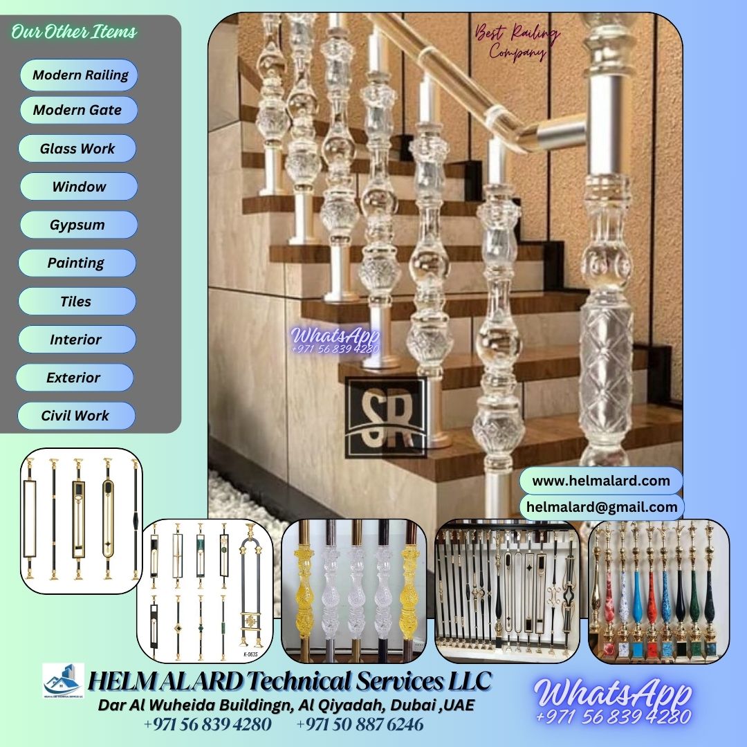 Glass Balustrade | Balcony UAE ajman - SR Engineering Firm