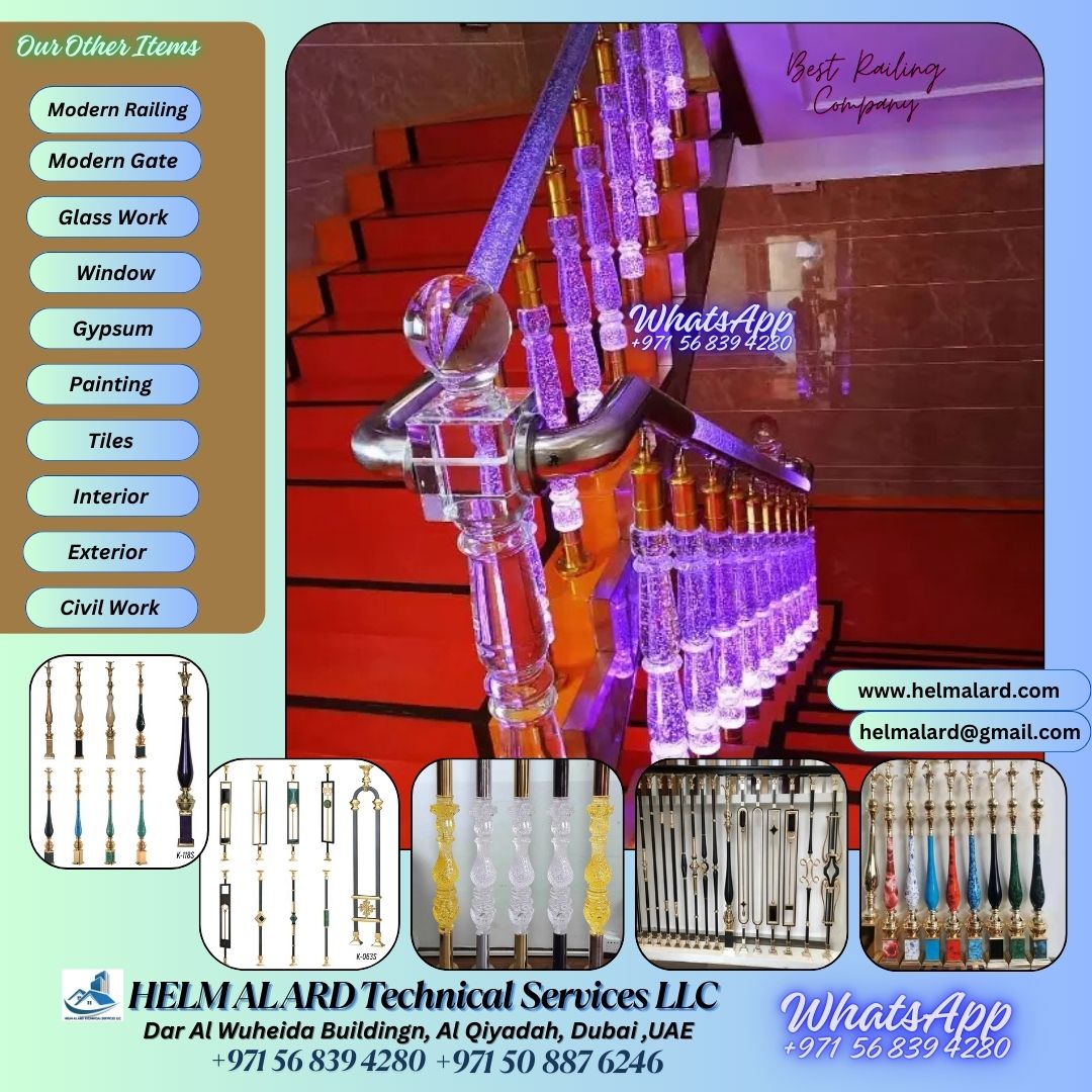 Acrylic Balustrade Acrylic Fencing Dubai UAE - SR Engineering Firm