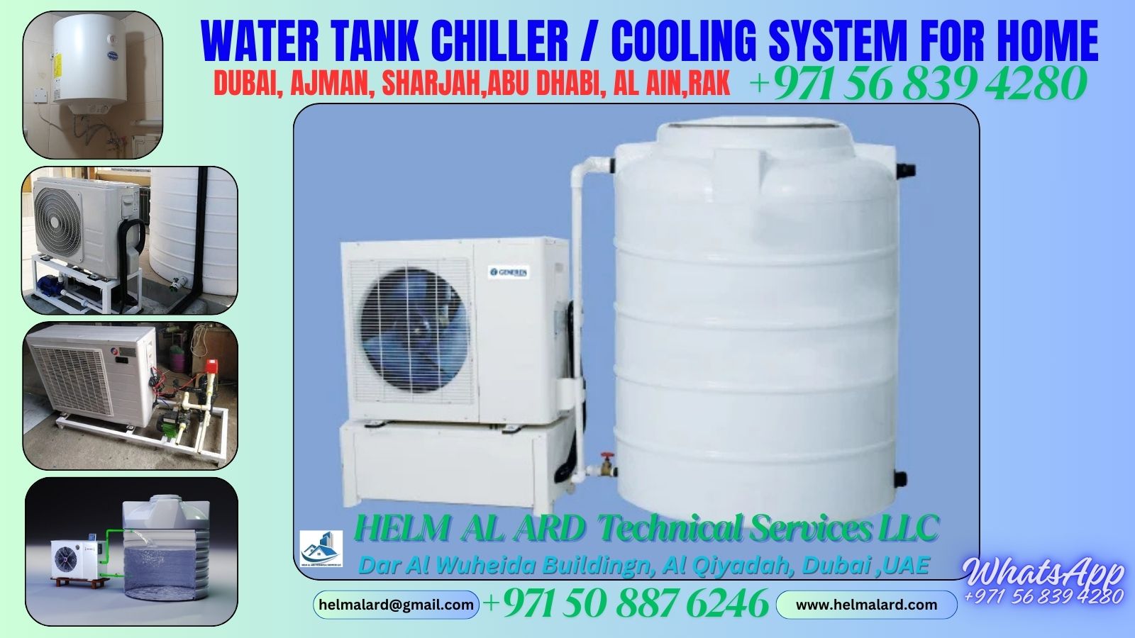 Villa Water tank cooling system Dubai, abu dhabi - SR Engineering Firm