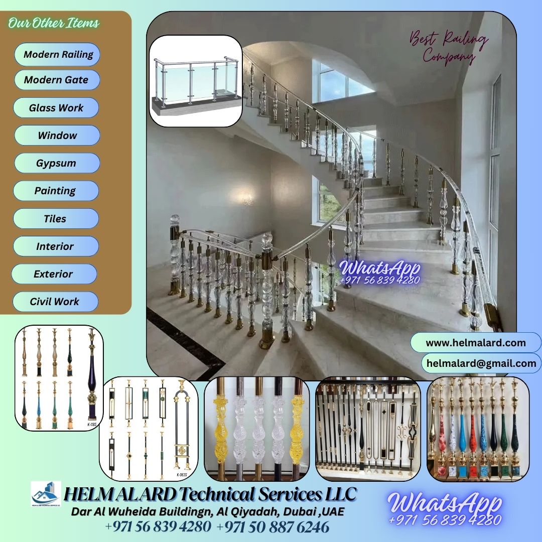 oman qatar, Dubai Stair railing Company - SR Engineering Firm