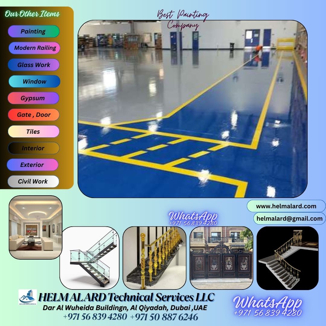 Epoxy Floor Painting work in Ajman,Sharjah,Dubai,UAE - SR Engineering Firm