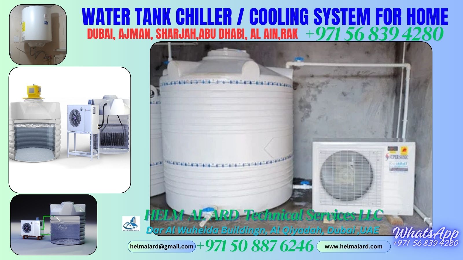 home water tank cooling system Dubai, uae, al ain - SR Engineering Firm