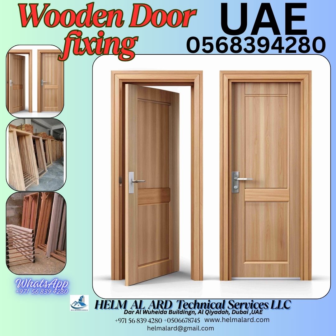 wooden door  fixing  contactor in ajman, dubai